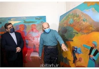 بازدید وزیر ارشاد از روند آماده سازی آثار حبیب الله صادقی
