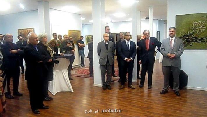 افتتاح نمایشگاه نقاشی خط هنرمند ایرانی در هلند